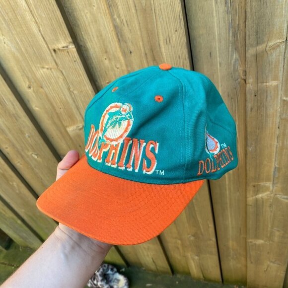 Vintage Miami Dolphins Embroidered NFL Baseball Hat Blue - Picture 11 of 11